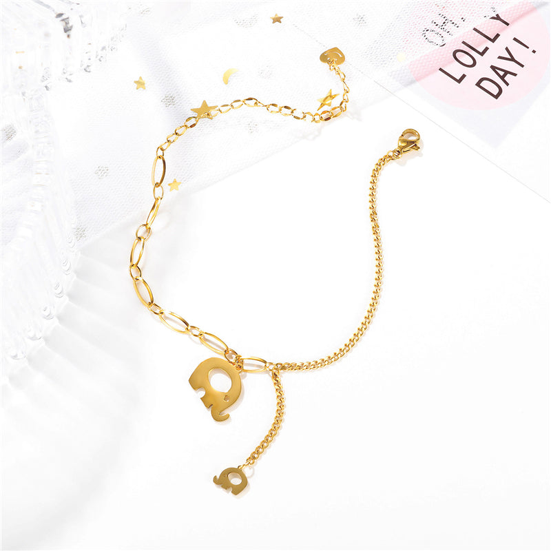 Fashionable Temperament Elephant Stitching Titanium Steel Bracelet Women Fashionable Temperament Elephant Stitching Titanium Steel Bracelet Women